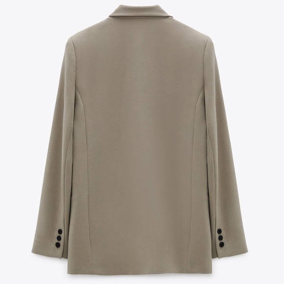 Zara Oversized Double Breasted Buttoned Blazer in ‘Mink’ | Size S - Picture 7 of 7